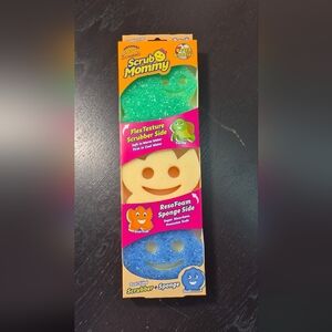 Scrub Mommy Daddy Beach Buddies Sponge Set - Green, Orange, Blue